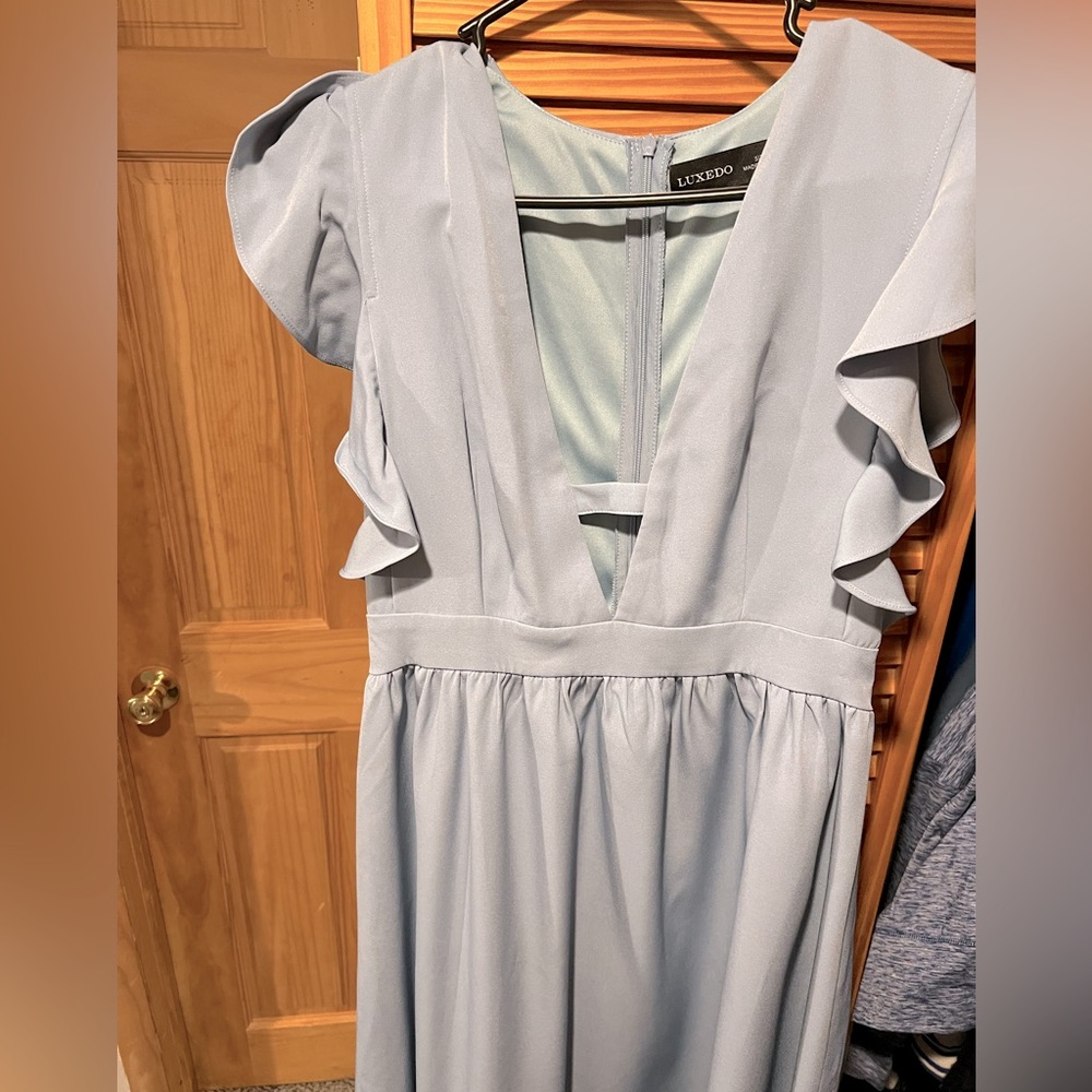 Luxedo (Azazie) Dusty blue women’s dress sz medium